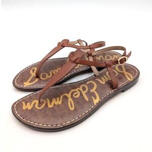 Sam Edelman Gigi Signet Sandal Women's Ankle Strap Brown Size US5M EU35